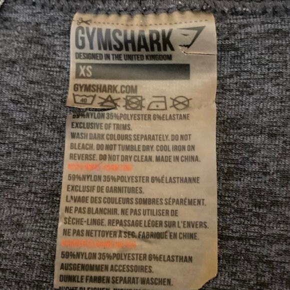 Gymshark Women's Black Gray Long Sleeve Logo Crew Cropped Sweatshirt Top Size XS - Picture 3 of 3